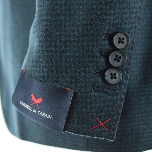 Cardinal of Canada NWT Wool Sport Coat Size 40R US In Blue & Green Melange